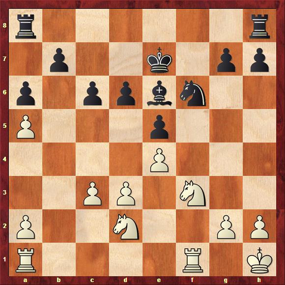 Stellung nach dem Damentausch 16. Sbxd2