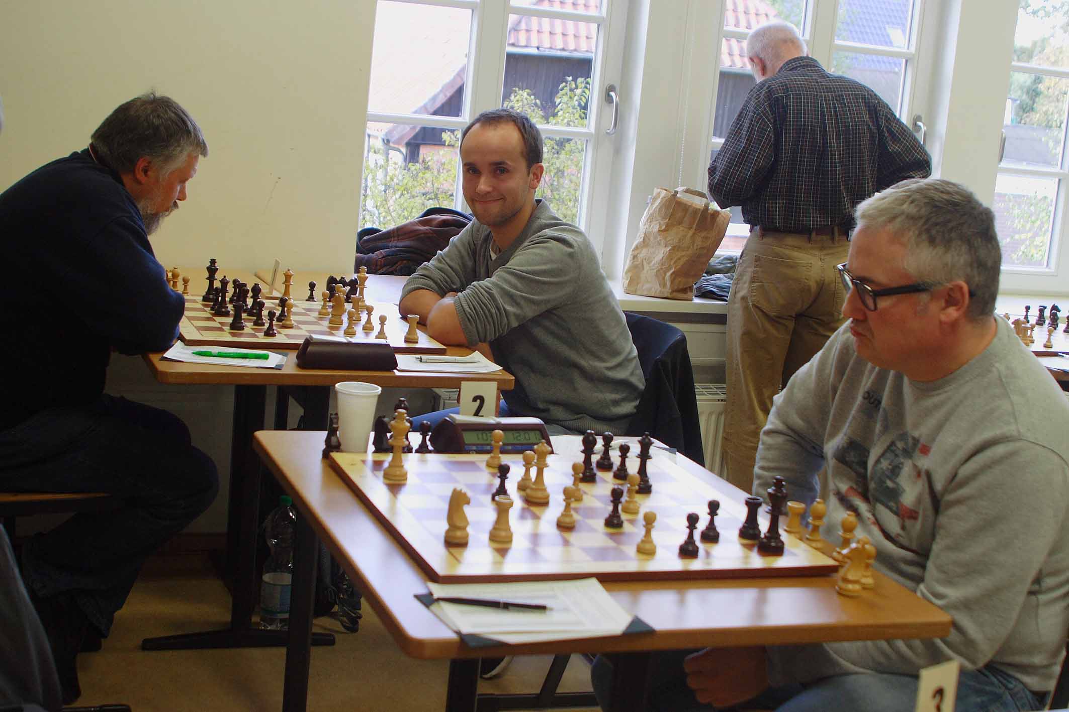 Timo und Thilo an den ersten beiden Brettern