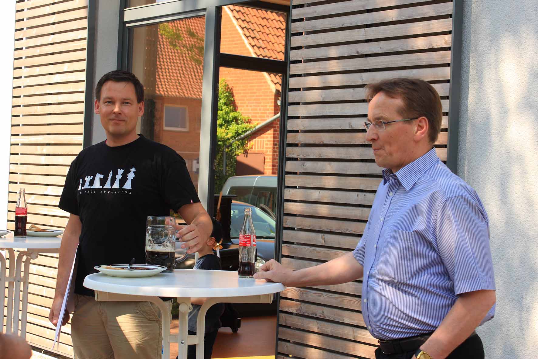 Familienfest zum Saisonabschluss (1.Vorsitzende Nando Seitz und Bürgermeister Ernst-Ingolf Angermann)